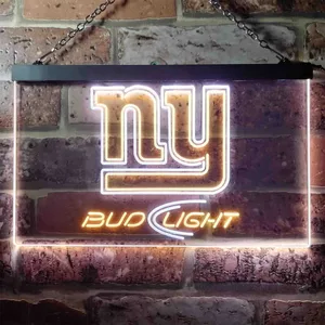 New York Giants Bud Light Neon-Like LED Sign