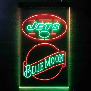 New York Jets Blue Moon Neon-Like LED Sign