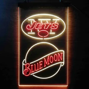 New York Jets Blue Moon Neon-Like LED Sign