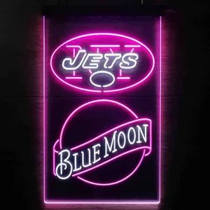 New York Jets Blue Moon Neon-Like LED Sign