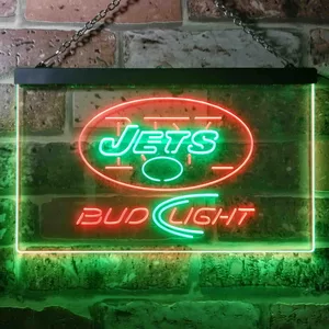 New York Jets Bud Light Neon-Like LED Sign