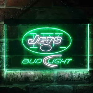 New York Jets Bud Light Neon-Like LED Sign