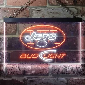 New York Jets Bud Light Neon-Like LED Sign