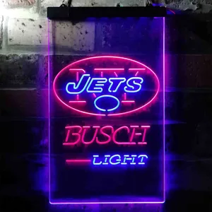 New York Jets Busch Light Neon-Like LED Sign