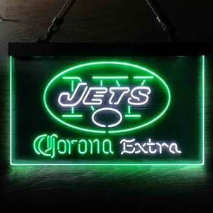 New York Jets Corona Extra Neon-Like LED Sign