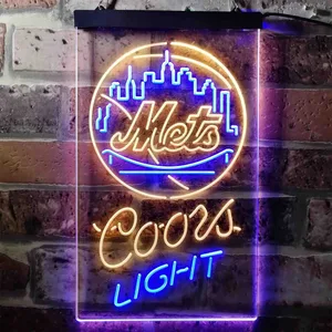 New York Mets Coors Light Neon-Like LED Sign