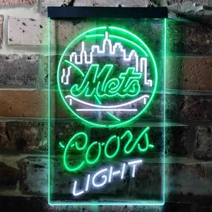 New York Mets Coors Light Neon-Like LED Sign