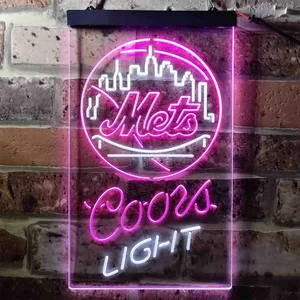 New York Mets Coors Light Neon-Like LED Sign
