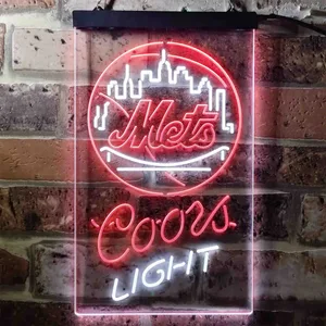 New York Mets Coors Light Neon-Like LED Sign