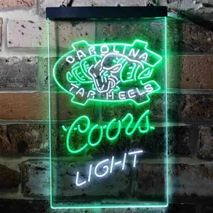 North Carolina Tar Heels Coors Light Neon-Like LED Sign