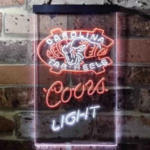 North Carolina Tar Heels Coors Light Neon-Like LED Sign