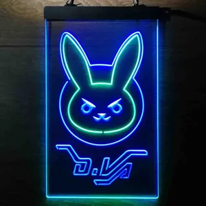Overwatch Dva Bunny Neon-Like LED Sign