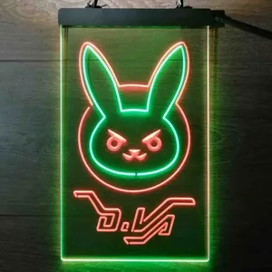 Overwatch Dva Bunny Neon-Like LED Sign