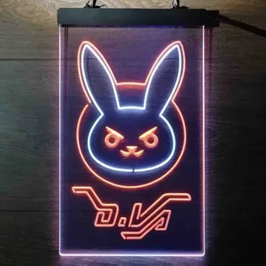 Overwatch Dva Bunny Neon-Like LED Sign