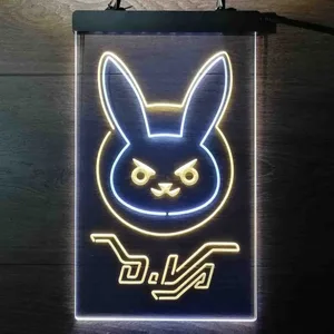 Overwatch Dva Bunny Neon-Like LED Sign