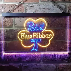 Pabst Blue Ribbon Clover Neon-Like LED Sign
