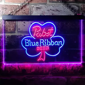 Pabst Blue Ribbon Clover Neon-Like LED Sign