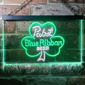 Pabst Blue Ribbon Clover Neon-Like LED Sign