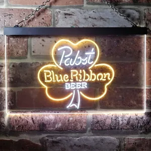 Pabst Blue Ribbon Clover Neon-Like LED Sign