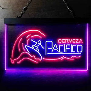 Pacifico Surfer and Waves Neon-Like LED Sign