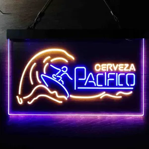 Pacifico Surfer and Waves Neon-Like LED Sign