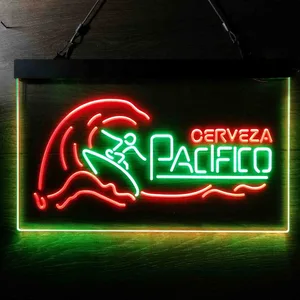 Pacifico Surfer and Waves Neon-Like LED Sign