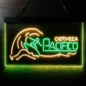 Pacifico Surfer and Waves Neon-Like LED Sign