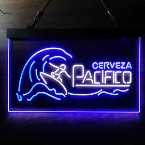 Pacifico Surfer and Waves Neon-Like LED Sign