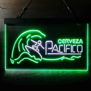 Pacifico Surfer and Waves Neon-Like LED Sign