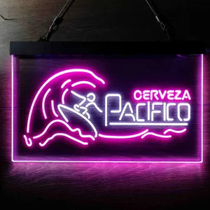 Pacifico Surfer and Waves Neon-Like LED Sign