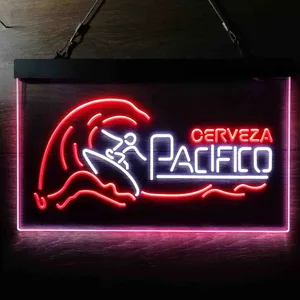 Pacifico Surfer and Waves Neon-Like LED Sign