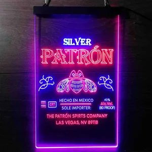 Patron Silver Logo Neon-Like LED Sign