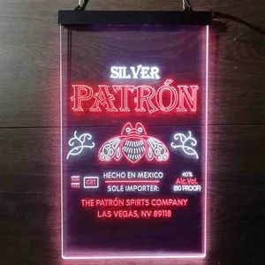 Patron Silver Logo Neon-Like LED Sign