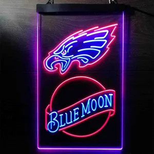 Philadelphia Eagles Blue Moon Neon-Like LED Sign