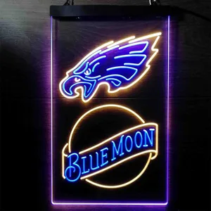 Philadelphia Eagles Blue Moon Neon-Like LED Sign
