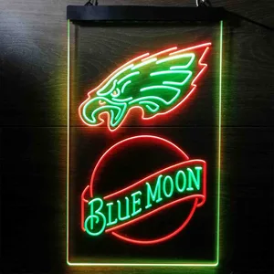 Philadelphia Eagles Blue Moon Neon-Like LED Sign
