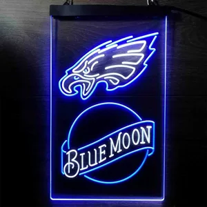 Philadelphia Eagles Blue Moon Neon-Like LED Sign