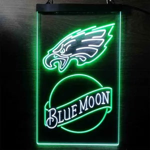 Philadelphia Eagles Blue Moon Neon-Like LED Sign