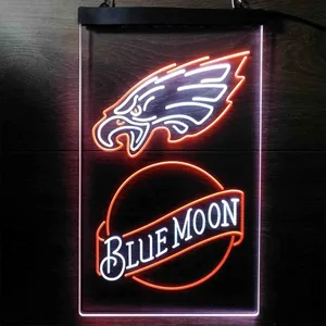 Philadelphia Eagles Blue Moon Neon-Like LED Sign