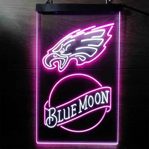 Philadelphia Eagles Blue Moon Neon-Like LED Sign