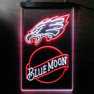 Philadelphia Eagles Blue Moon Neon-Like LED Sign