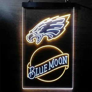 Philadelphia Eagles Blue Moon Neon-Like LED Sign