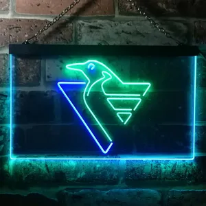 Pittsburgh Penguins Logo 1 Neon-Like LED Sign - Legacy Edition