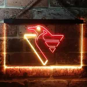 Pittsburgh Penguins Logo 1 Neon-Like LED Sign - Legacy Edition