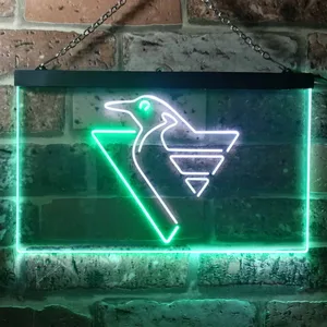 Pittsburgh Penguins Logo 1 Neon-Like LED Sign - Legacy Edition