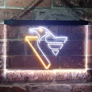 Pittsburgh Penguins Logo 1 Neon-Like LED Sign - Legacy Edition