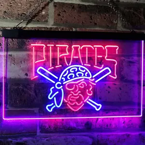 Pittsburgh Pirates Logo 1 Neon-Like LED Sign - Legacy Edition