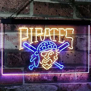 Pittsburgh Pirates Logo 1 Neon-Like LED Sign - Legacy Edition