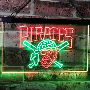 Pittsburgh Pirates Logo 1 Neon-Like LED Sign - Legacy Edition
