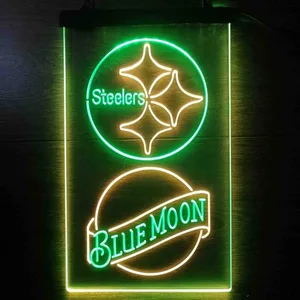 Pittsburgh Steelers Blue Moon Neon-Like LED Sign